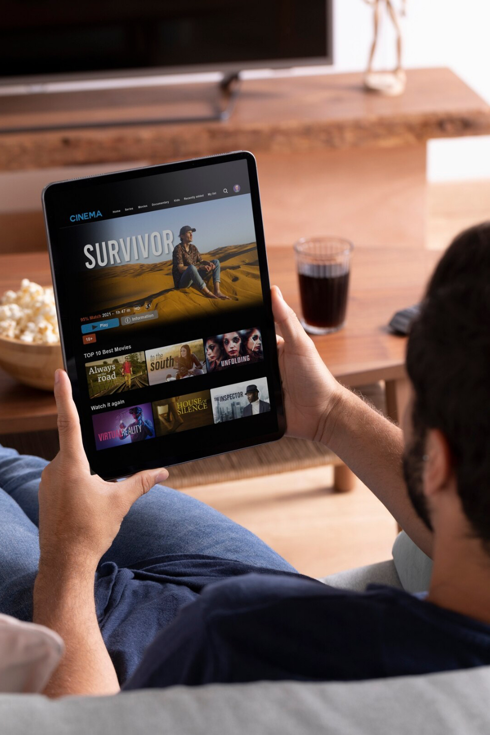 Media, gaming and shopping setup